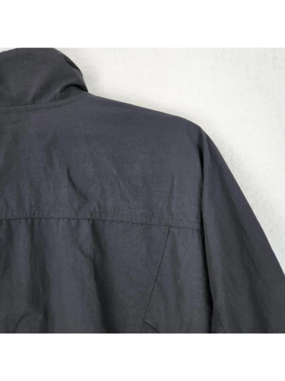 Nike Jacket Womens Small Black Woven Full Zip Lightweight Cropped Windbreaker